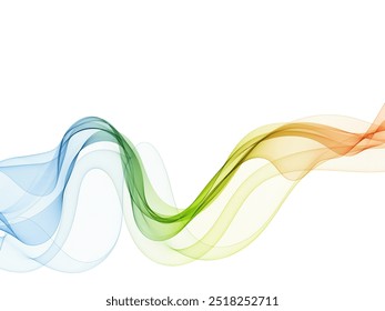 Abstract vector colorful background. The design element is a colored wave. Template for advertising, computer background.