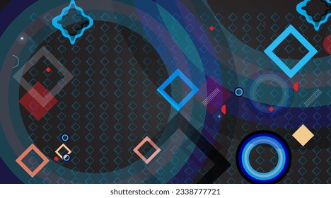 Abstract vector colorful background with dynamic shapes and elements 
