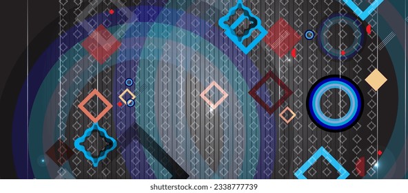 Abstract vector colorful background with dynamic shapes and elements 