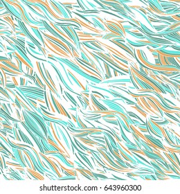 Abstract vector colorful background. Hand drawn waves. Seamless background for textile or book covers, manufacturing, wallpapers, print, gift wrap and scrapbooking.