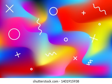 Abstract Vector Colorful Background with Simple Objects