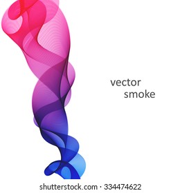 Abstract vector colorful background with transparent smoke
