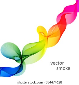 Abstract vector colorful background with transparent smoke