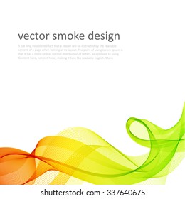 Abstract vector colorful background with transparent smoke
