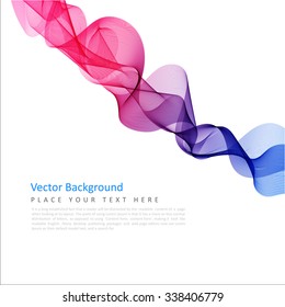 Abstract vector colorful background with transparent smoke