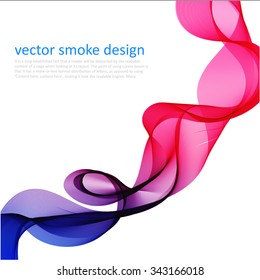 Abstract vector colorful background with transparent smoke