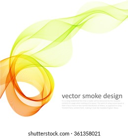 Abstract vector colorful background with transparent smoke