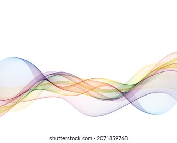 Abstract vector colorful background with wave, colored wavy lines.
