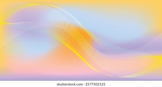 Abstract vector, colorful background with wavy line purple gradient flowing wave lines on white background. Modern colorful wavy lines pattern design element. Suit for poster, website, 
