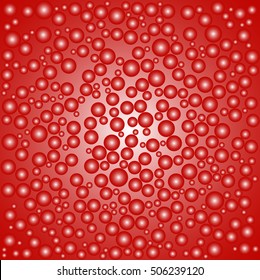 Abstract Vector Colorful Backgrounds with Red Bubbles.
