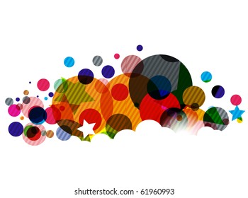 abstract vector colorful cloud design illustration.