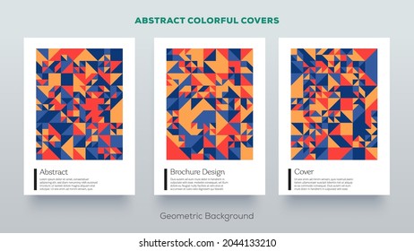 Resumen de portadas de diseño colorido vectorial para carteles, folletos, libros, postales, vales, folletos, folletos, etc.