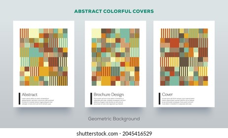 Abstract vector colorful design covers for posters, brochures, books, postcards, voucher, booklets, flyers etc.