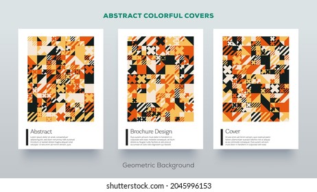 Abstrakte, vektorfarbige Design-Cover für Ihr Design.