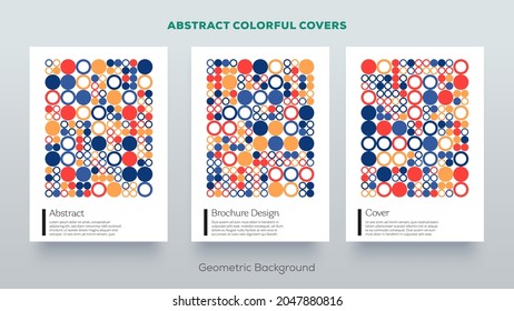 Resumen de portadas de diseño colorido vectorial para carteles, folletos, libros, postales.