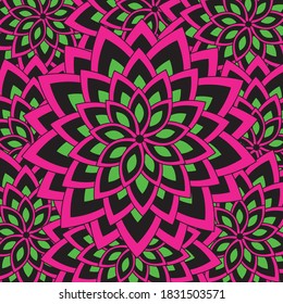 Abstract vector colorful flower mandala background for design