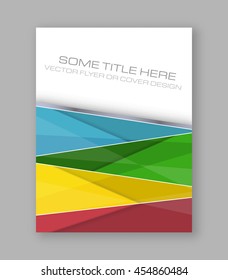 Abstract vector colorful flyer design template, brochure or corporate banner.