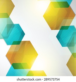 Abstract Vector Colorful Futuristic Hexagone Background. EPS10