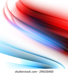 Abstract Vector Colorful Futuristic Wave Background. Blue and Red Colors