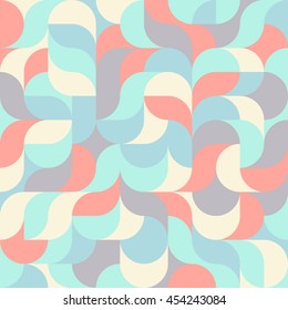 Abstract vector colorful geometric harmonic wave background in modern style for a flat pattern design booklet, folder, or for decoration and background