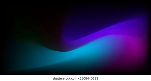 abstract vector colorful gradient background with flowing purple, blue, and teal colors blending smoothly on a dark backdrop