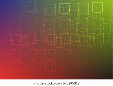 Abstract Vector Colorful Gradient With Squares Background