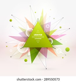 Abstract vector colorful mixed polygonal background. Summer party. Vector illustration for business, advertising, web, print. Hight quality vector wallpaper. Technology, science vector background