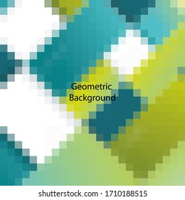 Abstract Vector colorful ornamental background with mosaic geometric  pattern. 