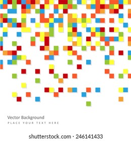 Abstract vector colorful pixelated background, design element