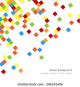 Abstract vector colorful pixelated background, design element