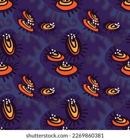 Abstract vector colorful seamless artwork with unusual pattern