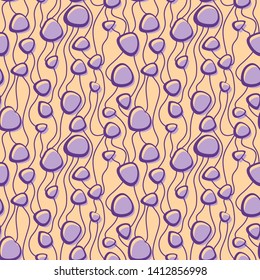 Abstract vector colorful seamless pattern. Retro hand drawn abstract organic pattern for textile, wrapping paper, prints, fabric, wallpaper, web etc.