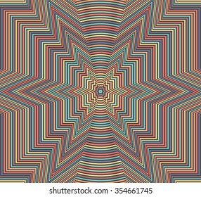 Abstract vector colorful striped background. Optical illusion