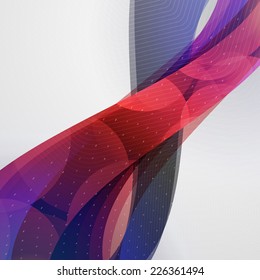 Abstract vector colorful wave background. Futuristic technology design