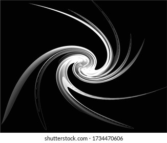Abstract vector colorful wave lines isolated on black background for design elements in technology, modern