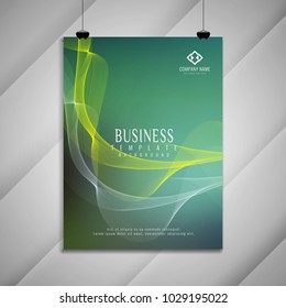 Abstract vector colorful wavy business brochure design
