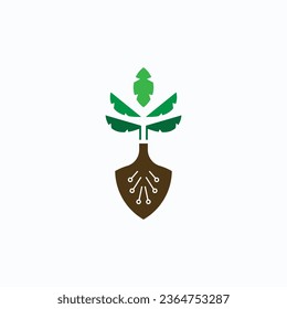 Abstract vector combination of scopes and trees simple flat illustration style. great for homes, buildings, nature, green buildings, craftsmen, companies, businesses, industry.