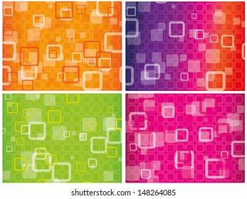 Abstract vector combo background with squares