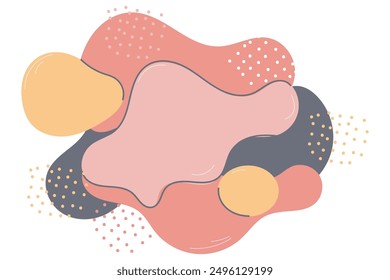 abstract vector composition. Fluid shapes in bold primary colors.