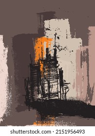 Abstract vector composition. Texture Grunge. Vector illustration. Colorful Scratch Style. Abstract Background