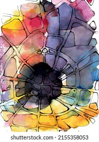 Abstract vector composition. Texture Grunge. Vector illustration. Colorful Style. Abstract Background. Sketch. Watercolor drawing