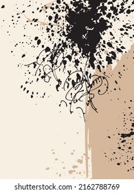 Abstract vector composition. Texture Grunge. Vector illustration. Colorful Style. Abstract Background. Sketch