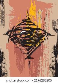 Abstract vector composition. Texture Grunge. Vector illustration. Abstract Background. Sketch