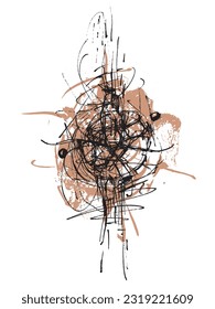 Abstract vector composition. Texture Grunge. Vector illustration. Abstract Background. Sketch
