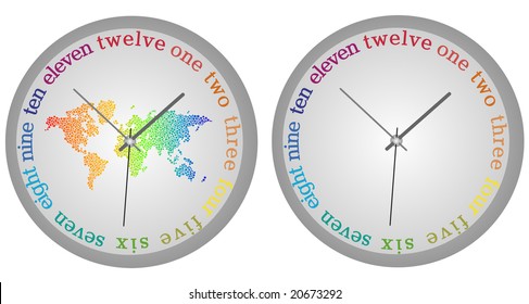 Abstract vector concept of modern clock