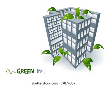 abstract vector conceptual sign .Green life