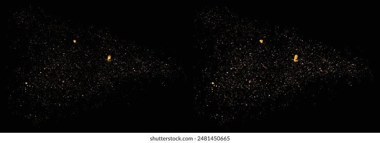 Abstract vector confetti luxury gold glitter design element