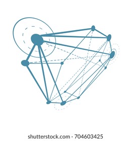 Abstract vector construction, dimensional low poly design background. Innovation technologies abstract illustration.