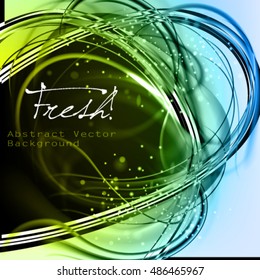 Abstract vector cool pure background. Stylish fresh frame with contrast fibers