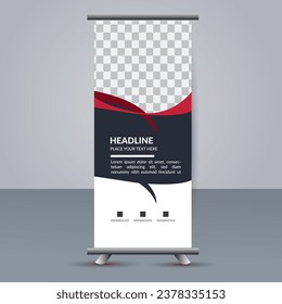 Abstract vector  Corporate roll up display standee template design